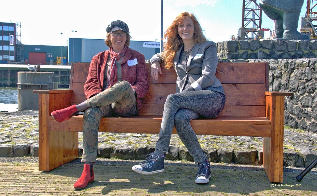 Agnes en Marlenne op de Verhalenbank. - kopie